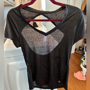 Icy Zone sheer black workout top size medium